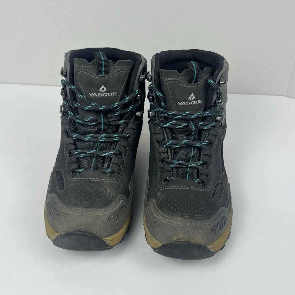 Vasque Kids Waterproof Hiking Boots Charcoal Grey Teal 7252 Size 1 US Kids